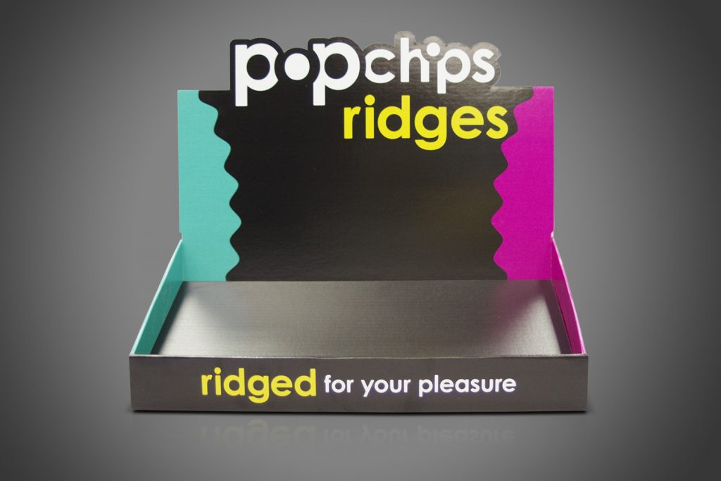 Pop Chips Counter Top Cardboard Display Box