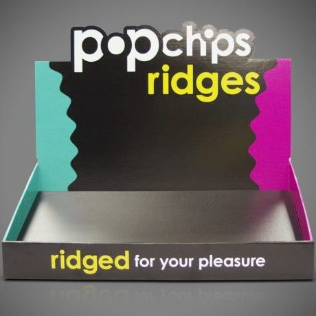 Pop Chips Counter Top Cardboard Display Box