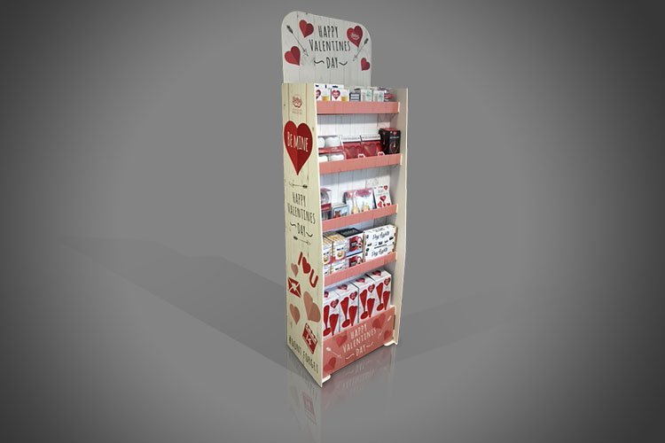 Valentines Day FSDU Cardboard Display Unit Floor Standing Image